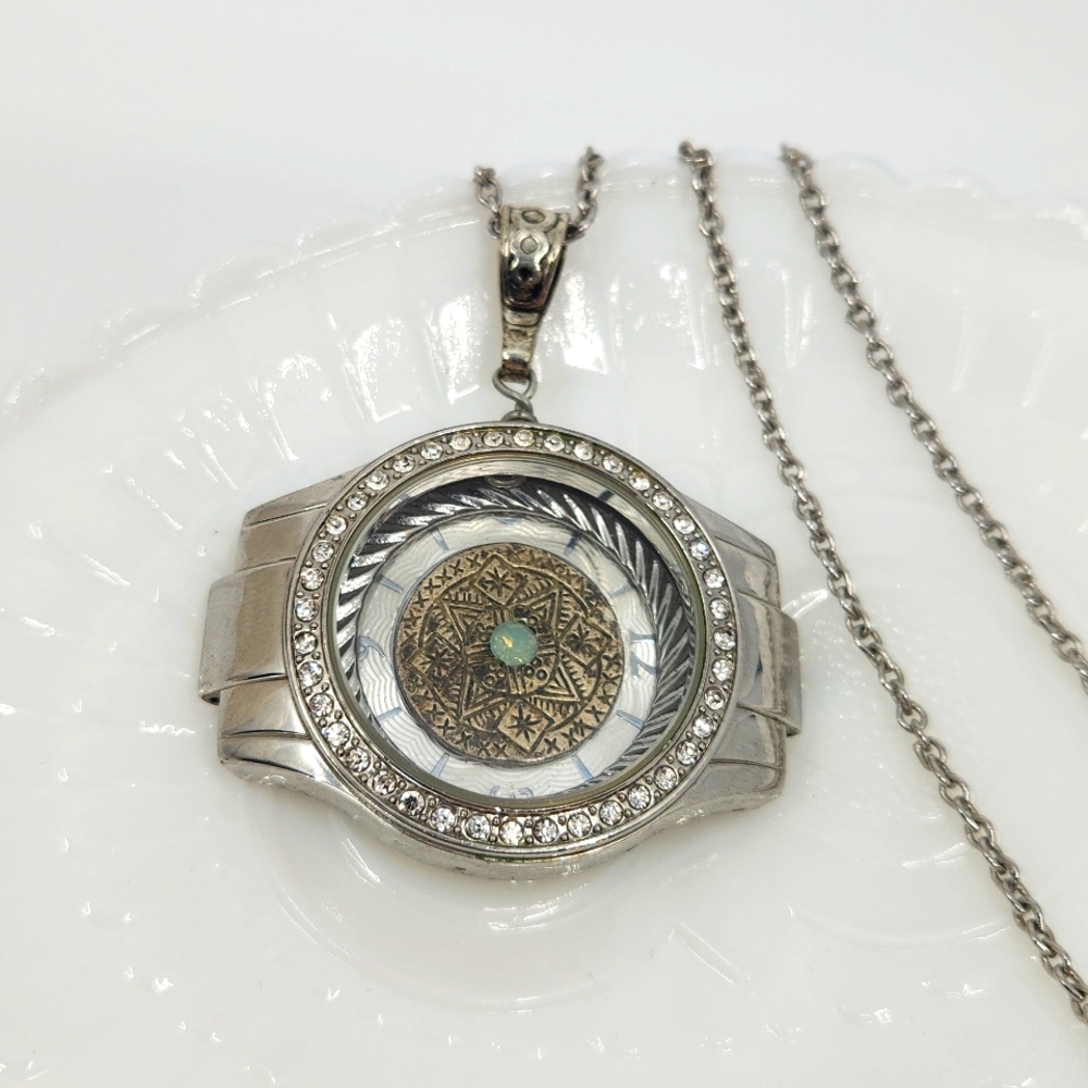 Hand Crafted Necklace From Watch & Jewelry Parts - Picture 6 of 6